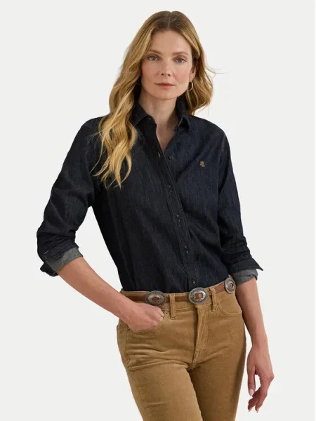 LAUREN RALPH LAUREN cămașă de blugi Bleumarin
