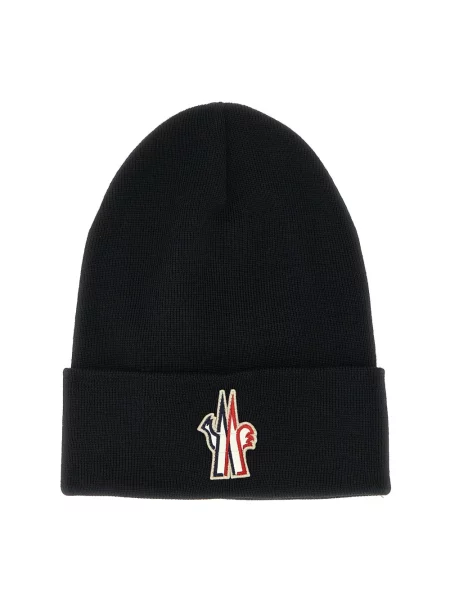 Czapka Moncler wełniana czarna