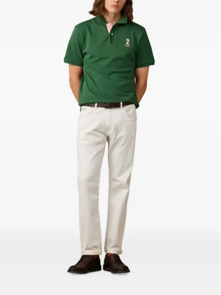 Tricou polo Hackett London cu imagine verde