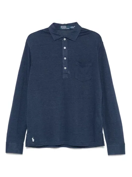 Dlouhé lněné kalhoty Polo Ralph Lauren bílé