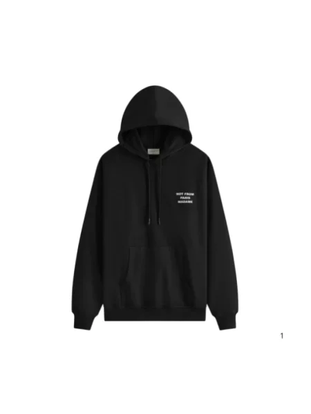 Bluza z kapturem Drole De Monsieur z kapturem z nadrukiem czarna