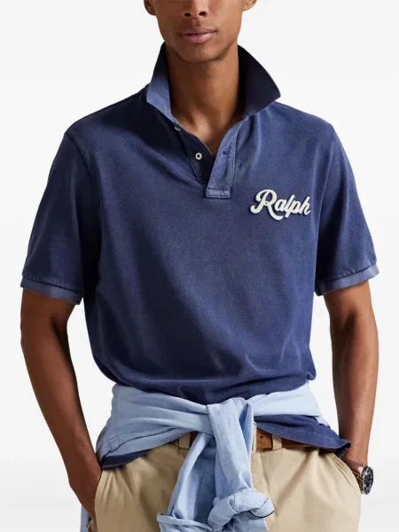 Ριγέ polo Polo Ralph Lauren με κουκούλα με αυτόγραφο λευκό
