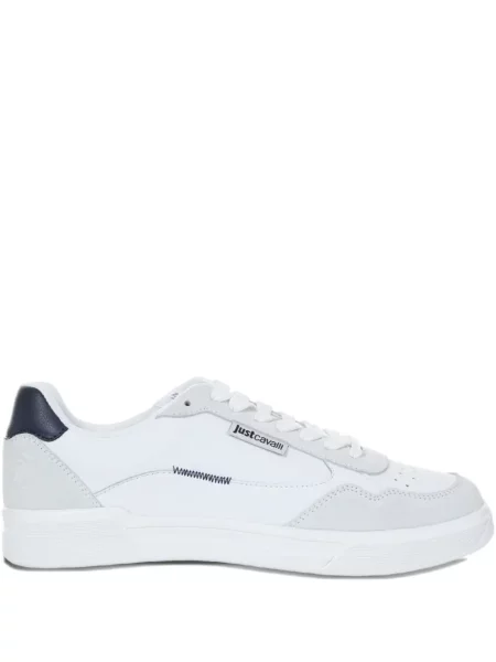 Sneakerși Just Cavalli din piele alb