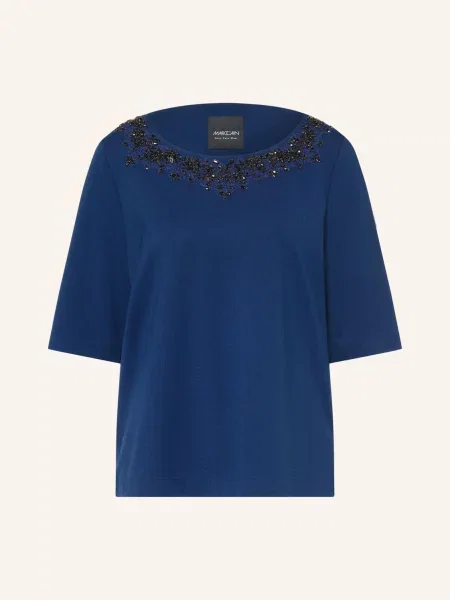 Marc Cain Tričko S Rukávem A Ozdobnými Kamínky pageant blue modré