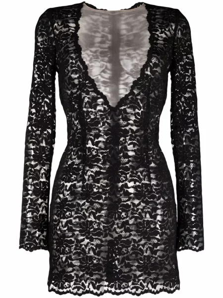 Rochie mini Dolce & Gabbana din dantelă negru