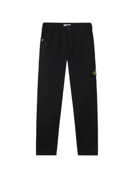 Pantaloni chino Stone Island cu strasuri negru