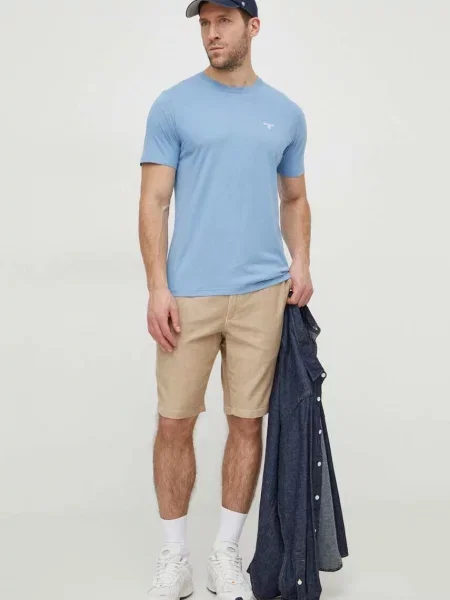 Barbour basic tričko ESSENTIALS modré