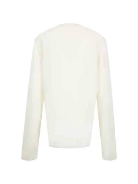 Lung tricou Extreme Cashmere din cașmir alb