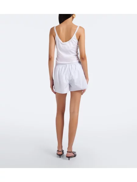 Pantaloni scurți Jacquemus din poplin albastru