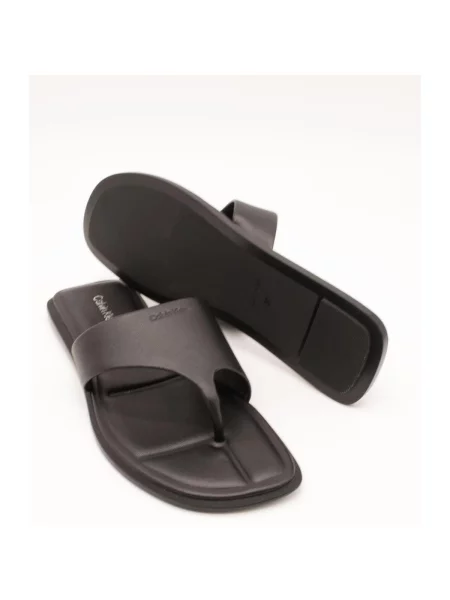 Pantofi Calvin Klein Jeans din piele fără toc negru