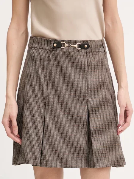 Morgan spódnica z wiskozą brązowa