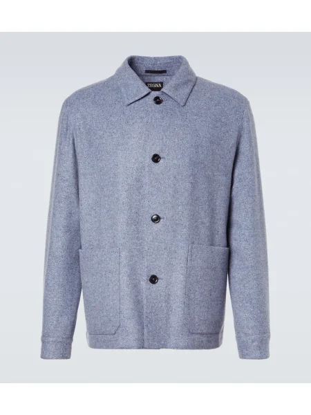 Geacă Zegna de mătase albastru