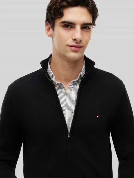 Tommy Hilfiger Bluza Rozpinana schwarz czarna