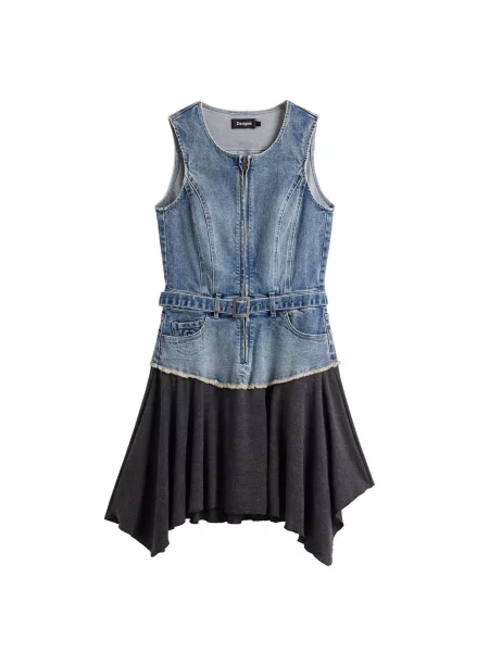Desigual Rochie albastru denim negru