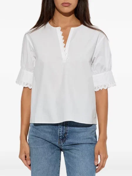Top Frame cu broderie alb