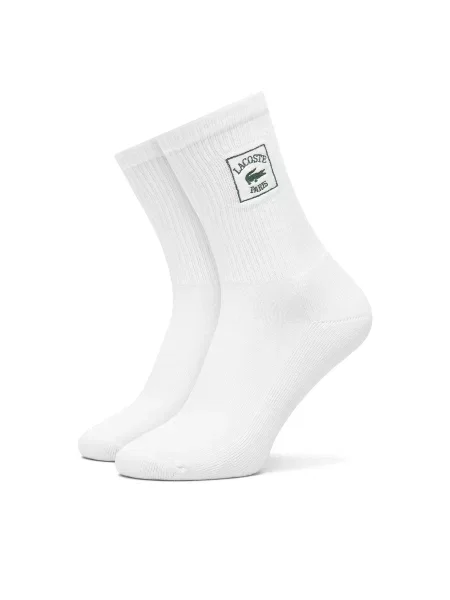 Lacoste Șosete lungi alb