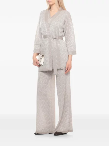 Cu centură cardigan D.exterior gri