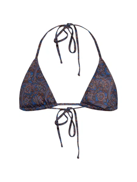 Top Matteau cu imagine cu model paisley albastru