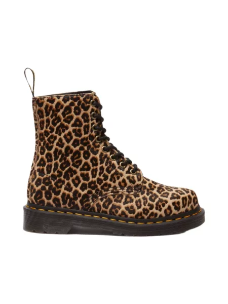 Botki Dr. Martens skórzane w panterkę klasyczne brązowe