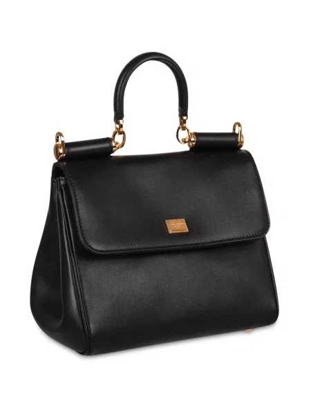 Torebka Dolce And Gabbana z klapami czarna