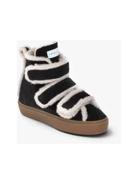Sneakersy Inuikii z futerkiem czarne