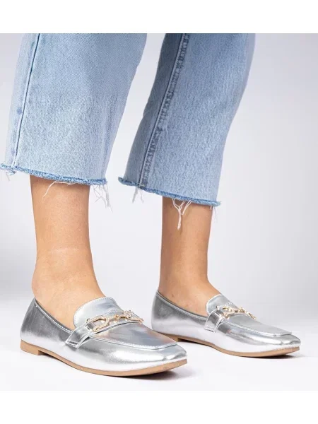Мокасини D/ceo сребристо