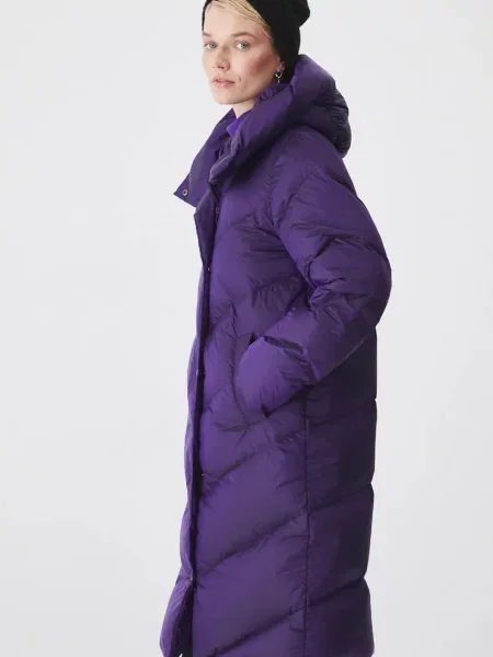 Medicine płaszcz puchowy zimowy fioletowy