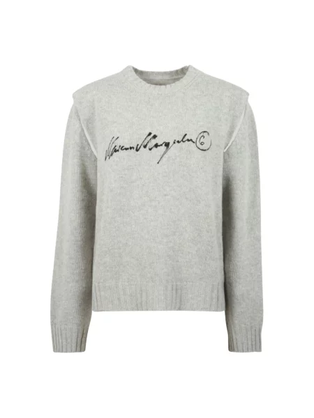 Bluza z kapturem Mm6 Maison Margiela z kapturem z logo beżowa