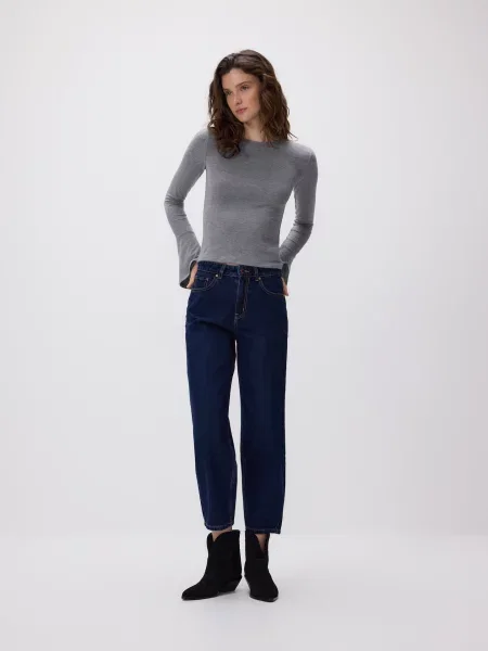 Reserved Джинси mom fit темно-синій сині