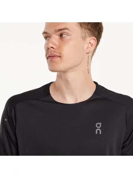 Tricou On Performance Short Sleeve Tee Black/ Eclipse S negru