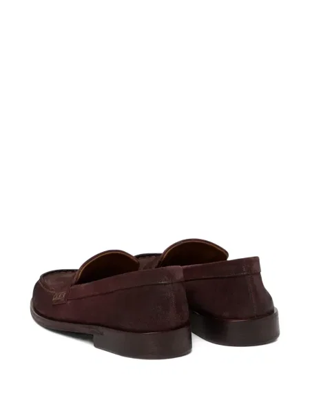 Pantofi loafer Marsell din piele de căprioară roșu