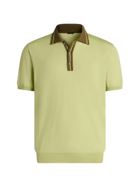 Gulerat tricou polo Kiton verde