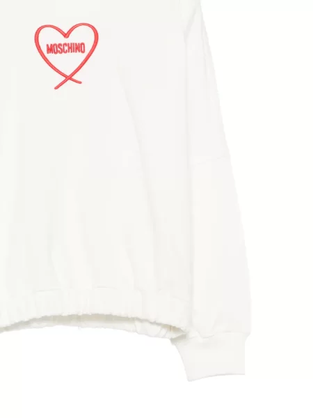 Bluza z kapturem dziecięca Moschino biała