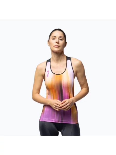 Tricou de ciclism pentru femei Alé Crazy TT orange combo portocaliu