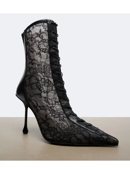 Cizme scurte Jimmy Choo din piele negru