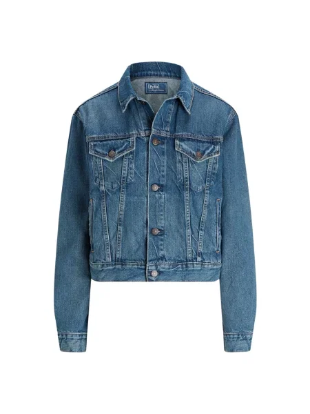 Kurtka jeansowa o kroju regular fit z mieszanki bawełny Polo Ralph Lauren niebieska