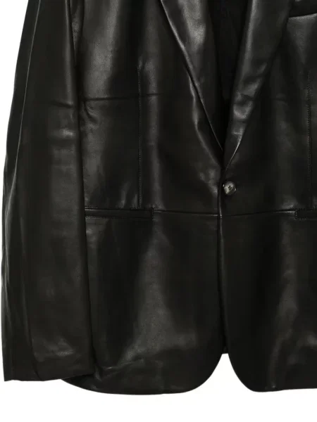 Кожаный блейзър Giorgio Armani черно