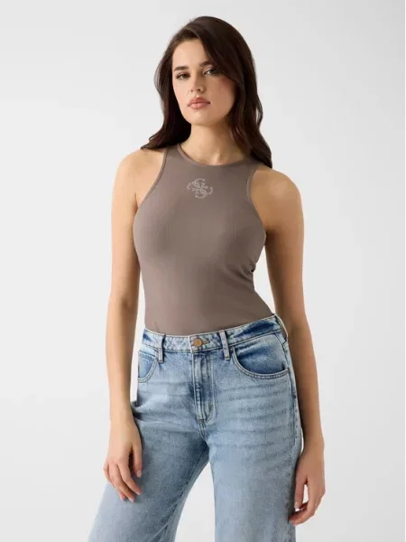 Guess T-Shirt brązowy