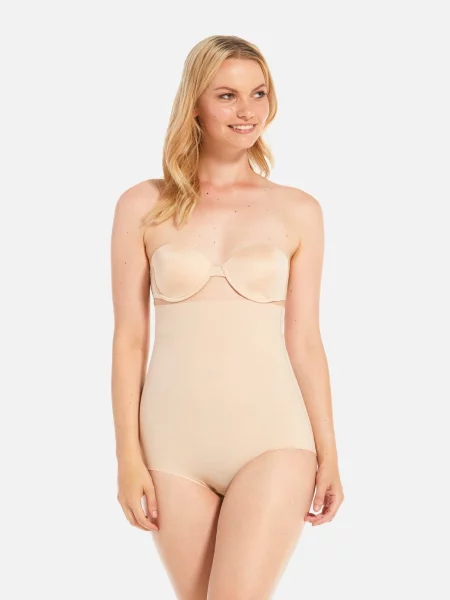 Majtki modelujące z elastycznym pasem model ‘Maxi Sexy Hi-Brief’ Magic Bodyfashion beżowe