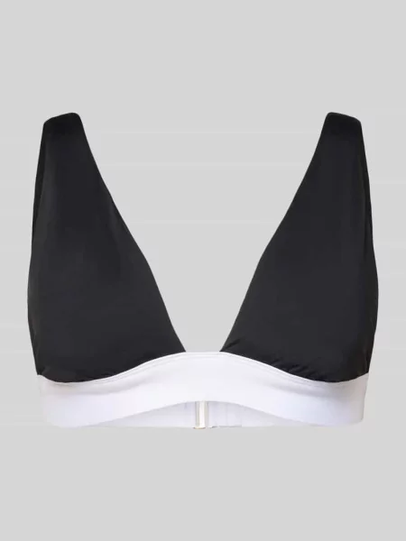 Top bikini z w kontrastowym kolorze Lauren Ralph Lauren czarny