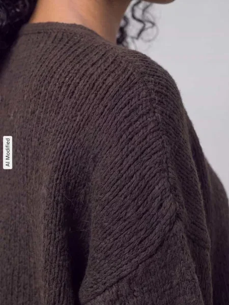Kardigan rozpinany o kroju loose fit z bufiastymi rękawami model MAYBE' Vero Moda
