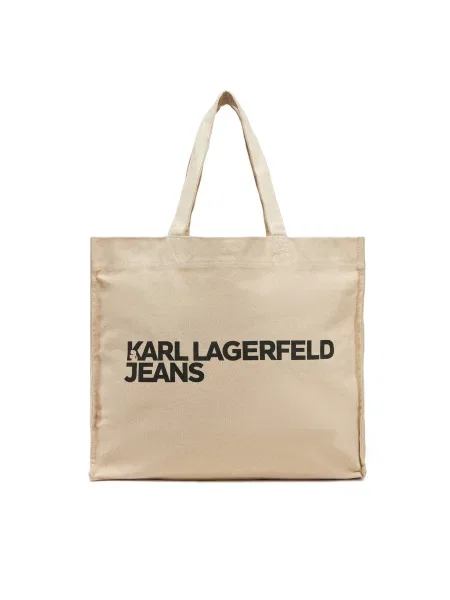 KARL LAGERFELD JEANS Pirkinių krepšys / juoda smėlio
