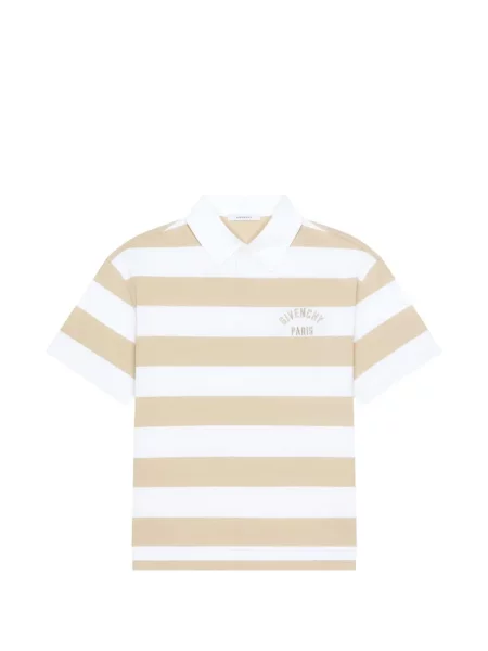 Tricou polo Givenchy cu broderie cu dungi