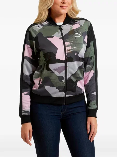 Hanorac cu fermoar Puma cu imagine cu model camuflaj negru