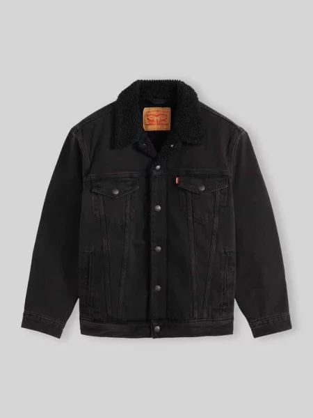 Kurtka jeansowa o kroju regular fit z czystej bawełny Levi's czarna
