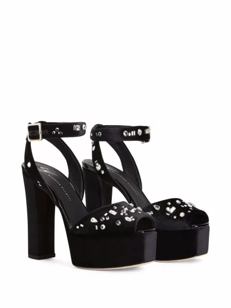Sandale Giuseppe Zanotti din piele de căprioară negru