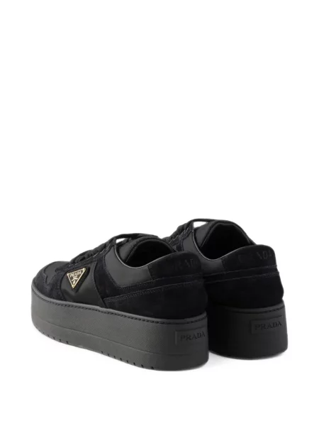Sneakerși Prada din piele de căprioară negru