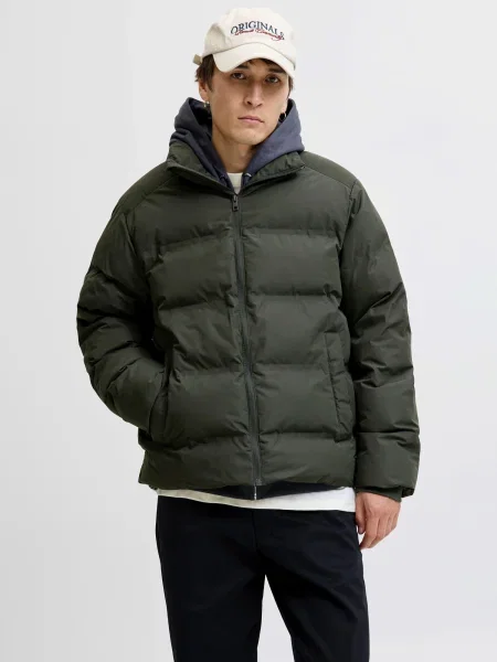 JACK & JONES Žieminė striukė JJSoho tamsiai žalia