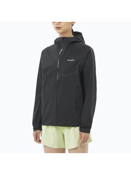 Geacă de alergare pentru femei Salomon Bonatti Waterproof deep black negru