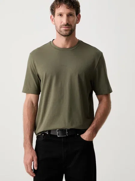 BOSS Orange T-shirt ανδρικό με TChup πράσινο